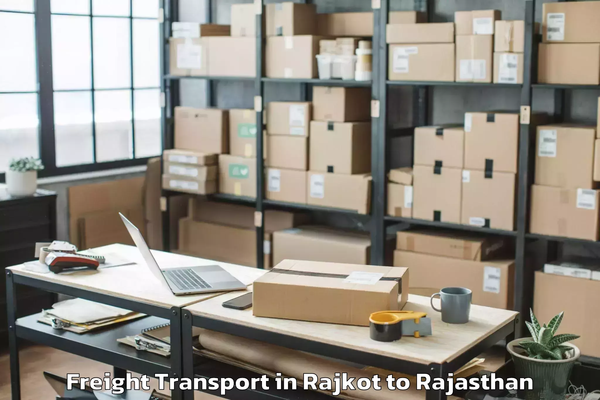 Professional Rajkot to Bijainagar Freight Transport